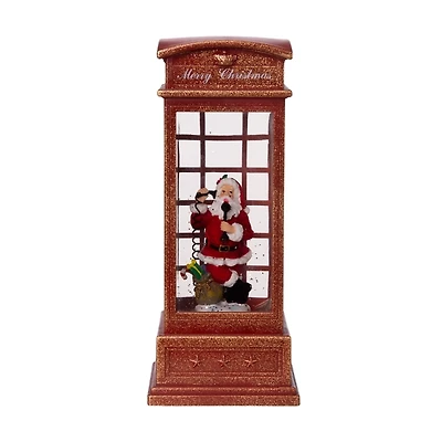 Santa in Phonebooth Snow Globe