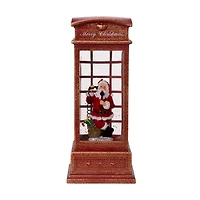 Santa in Phonebooth Snow Globe