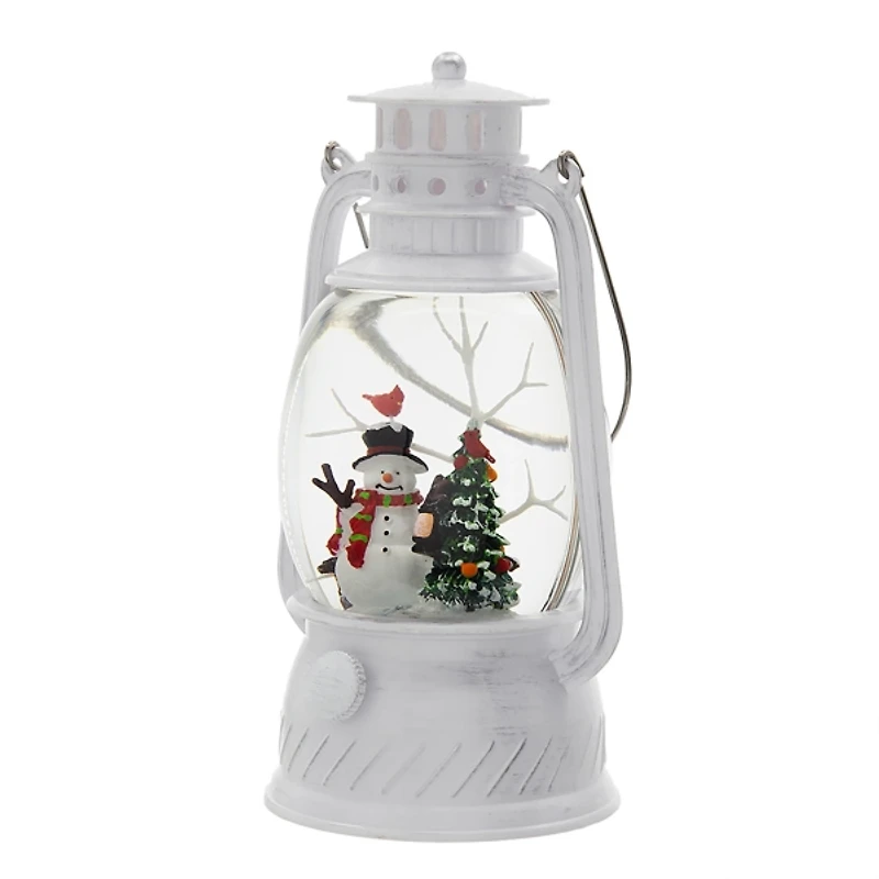 Snowman in Snow Globe Lantern