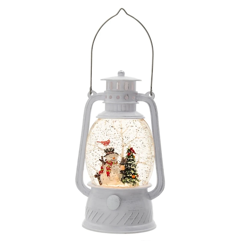 Snowman in Snow Globe Lantern