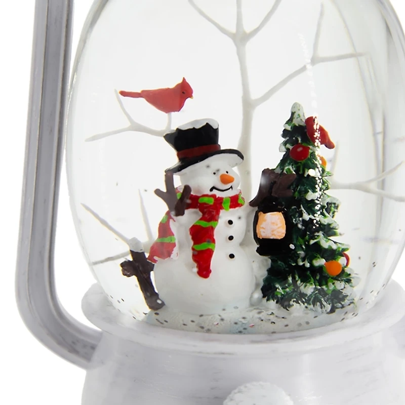Snowman in Snow Globe Lantern