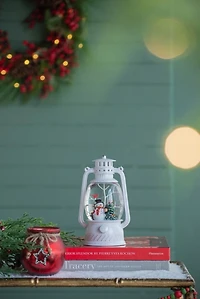 Snowman in Snow Globe Lantern