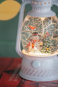 Snowman in Snow Globe Lantern