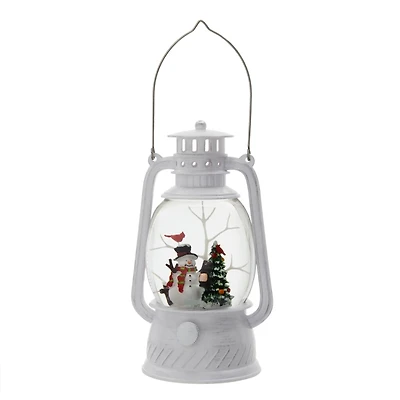 Snowman in Snow Globe Lantern