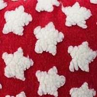 Snowflakes with Faux Fur Christmas Pillow