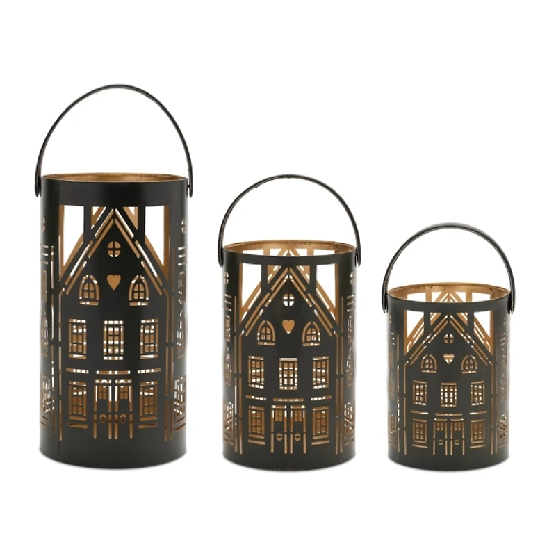 Metal House Christmas Lanterns