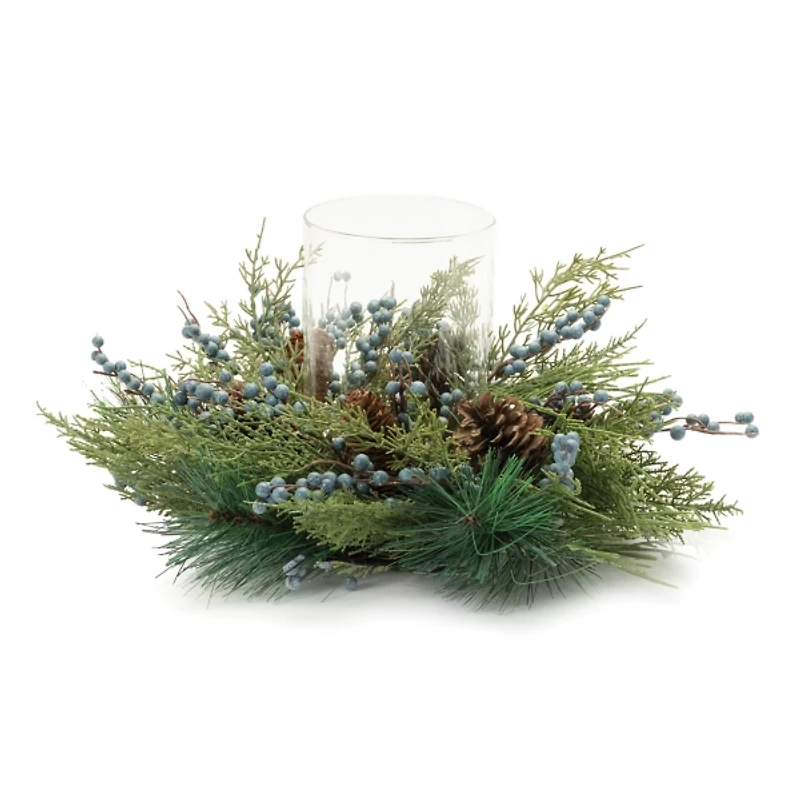 Mixed Pine Juniper Christmas Centerpiece