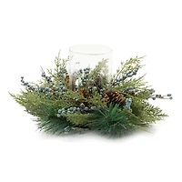 Mixed Pine Juniper Christmas Centerpiece