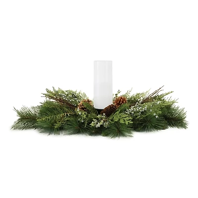 Mixed Pine Juniper Christmas Centerpiece, 28 in.