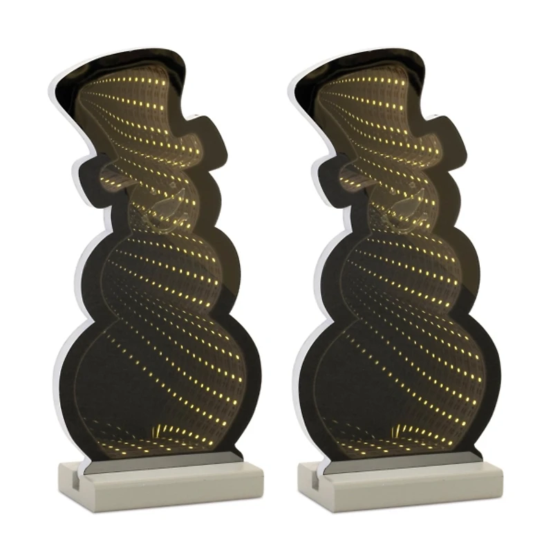 Snowman Outline Ekkolights, Set of 2