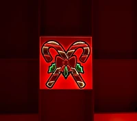 Dual Candy Cane Ekkolight Statue