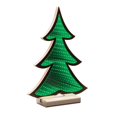 Green Pine Tree Ekkolight Statue, 11.75 in.