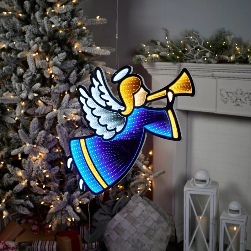 Blue Angel with Horn Ekkolight Statue
