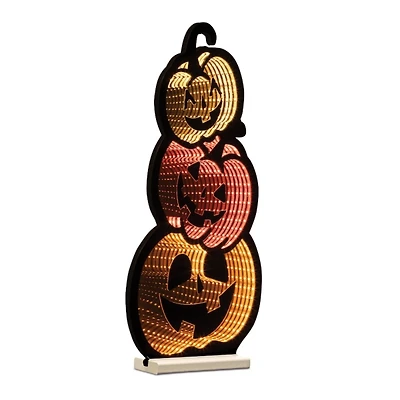 Stacked Triple Jack o Lantern Ekkolight Statue