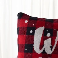 Wish Upon a Star Buffalo Check Christmas Pillow