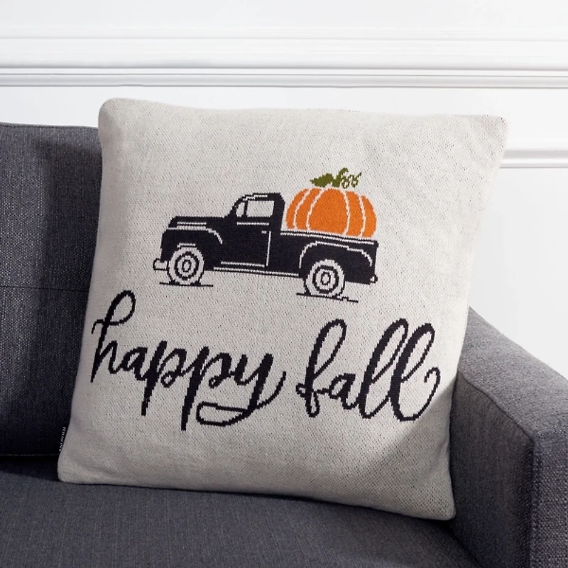 Happy Fall Farmhouse Truck Pillow