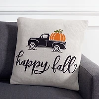 Happy Fall Farmhouse Truck Pillow