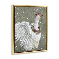 Winter Goose Framed Canvas Art Print