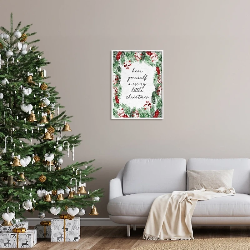 Merry Little Christmas Script Framed Wall Plaque