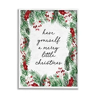 Merry Little Christmas Script Framed Wall Plaque