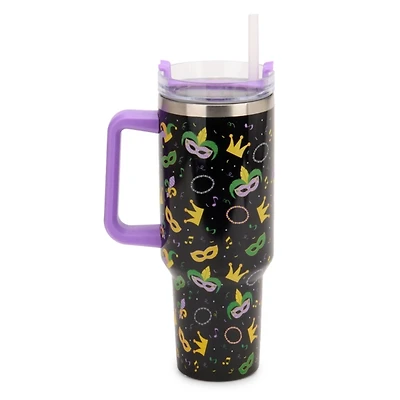 Mardi Gras 40 oz Insulated Tumbler