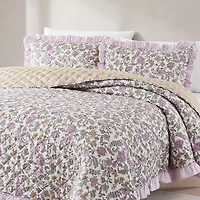 Lola Quilted Floral 3-pc. Full/Queen Comforter Set