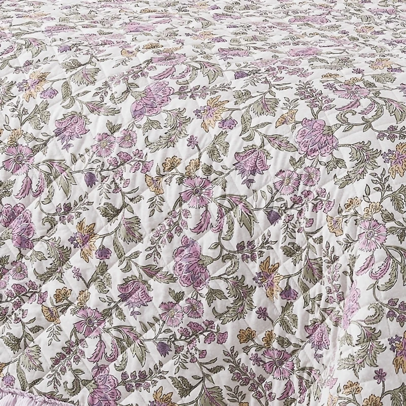 Lola Quilted Floral 3-pc. Full/Queen Comforter Set