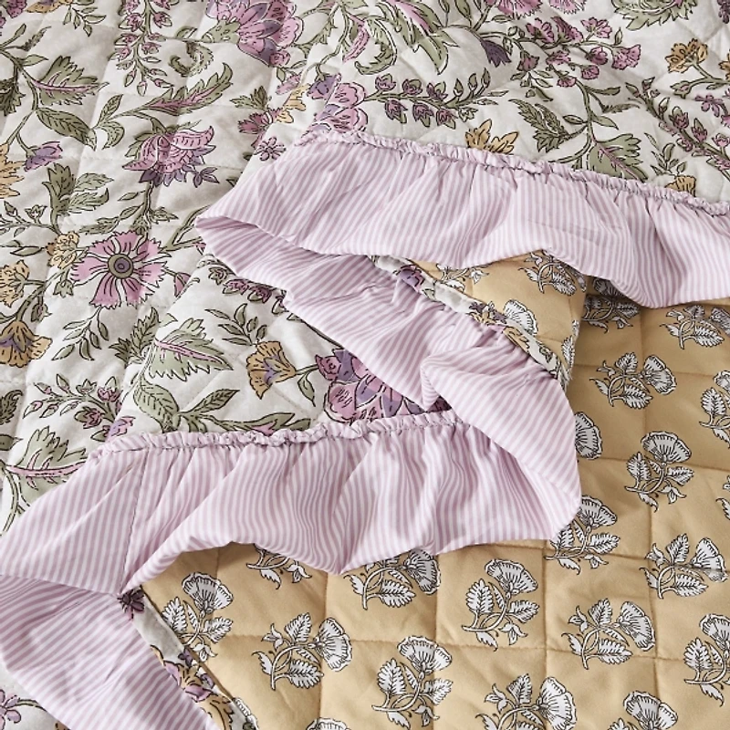 Lola Quilted Floral 3-pc. Full/Queen Comforter Set