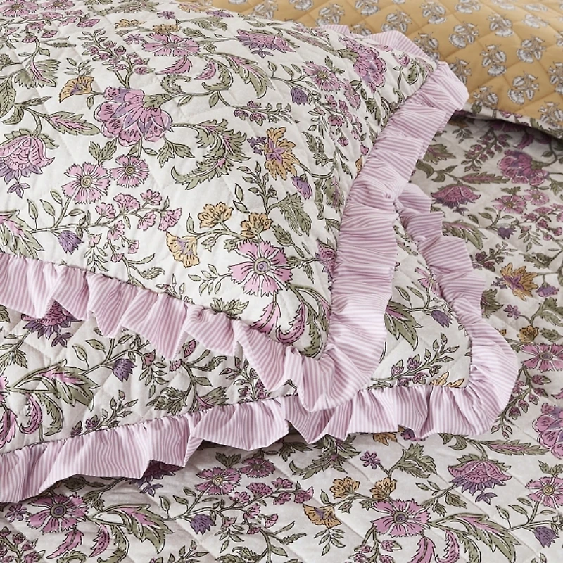 Lola Quilted Floral 3-pc. Full/Queen Comforter Set