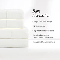 Solid White Verona 4-pc. Twin Sheet Set