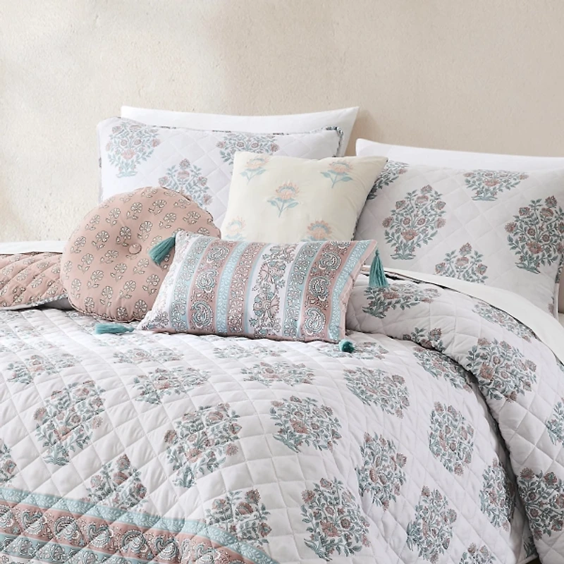 Sofia Bouquet Reversible 6-pc. King Quilt Set