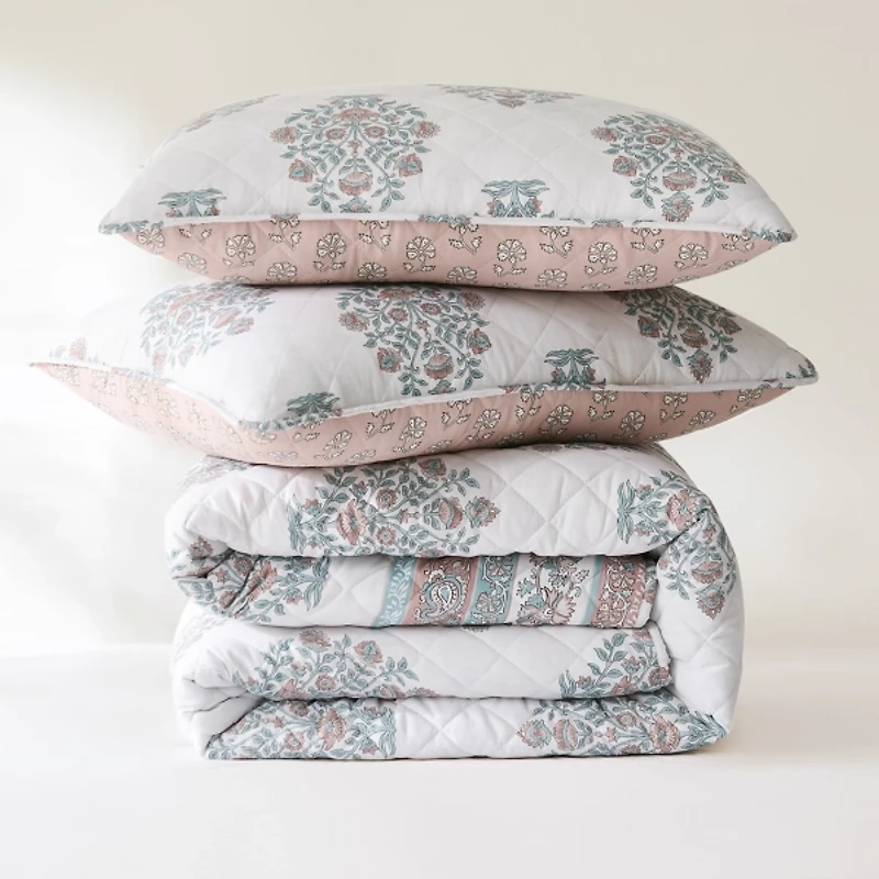 Sofia Bouquet Reversible 6-pc Full/Queen Quilt Set