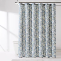 Zara Blue Floral Shower Curtain