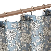 Zara Blue Floral Shower Curtain