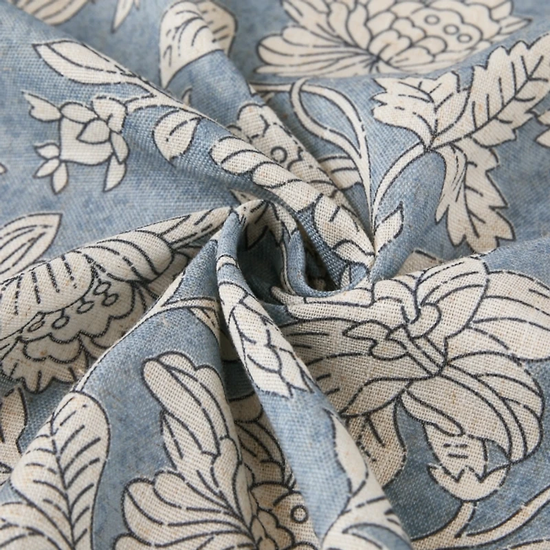 Zara Blue Floral Shower Curtain