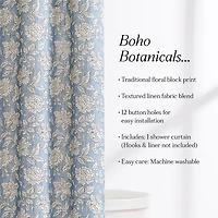 Zara Blue Floral Shower Curtain