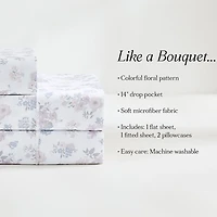 Suzette Floral 4-pc. Twin Sheet Set