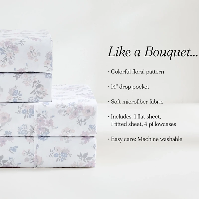 Suzette Floral 6-pc. Queen Sheet Set