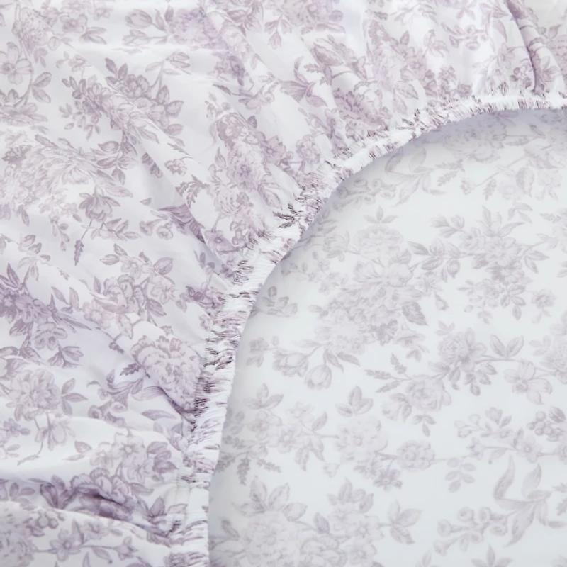 Mauve Peony Toile 6-pc. Full Sheet Set