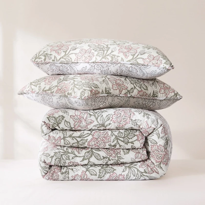 Zara Misty Rose 3-pc. King Quilt Set
