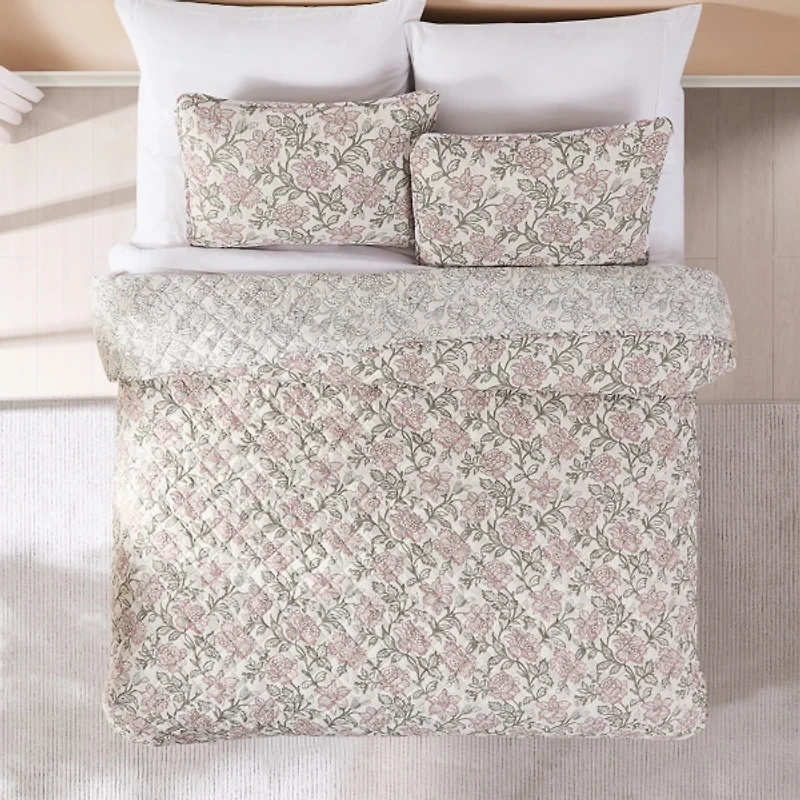 Zara Misty Rose 3-pc. Full/Queen Quilt Set
