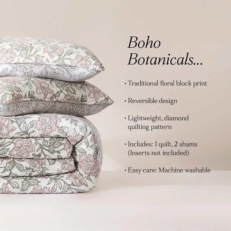 Zara Misty Rose 3-pc. Full/Queen Quilt Set