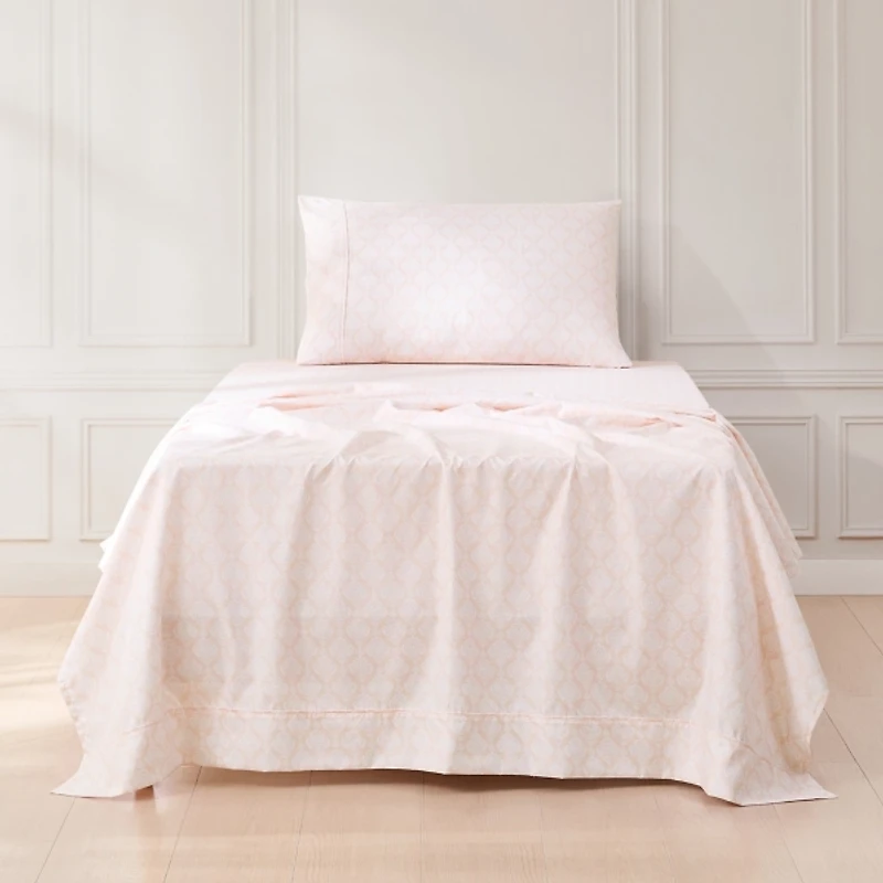 Peach Damask 4-pc. Twin Sheet Set