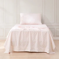 Peach Damask 4-pc. Twin Sheet Set