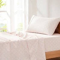 Peach Damask 4-pc. Twin Sheet Set