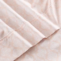 Peach Damask 4-pc. Twin Sheet Set