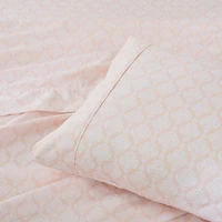 Peach Damask 6-pc. Full Sheet Set