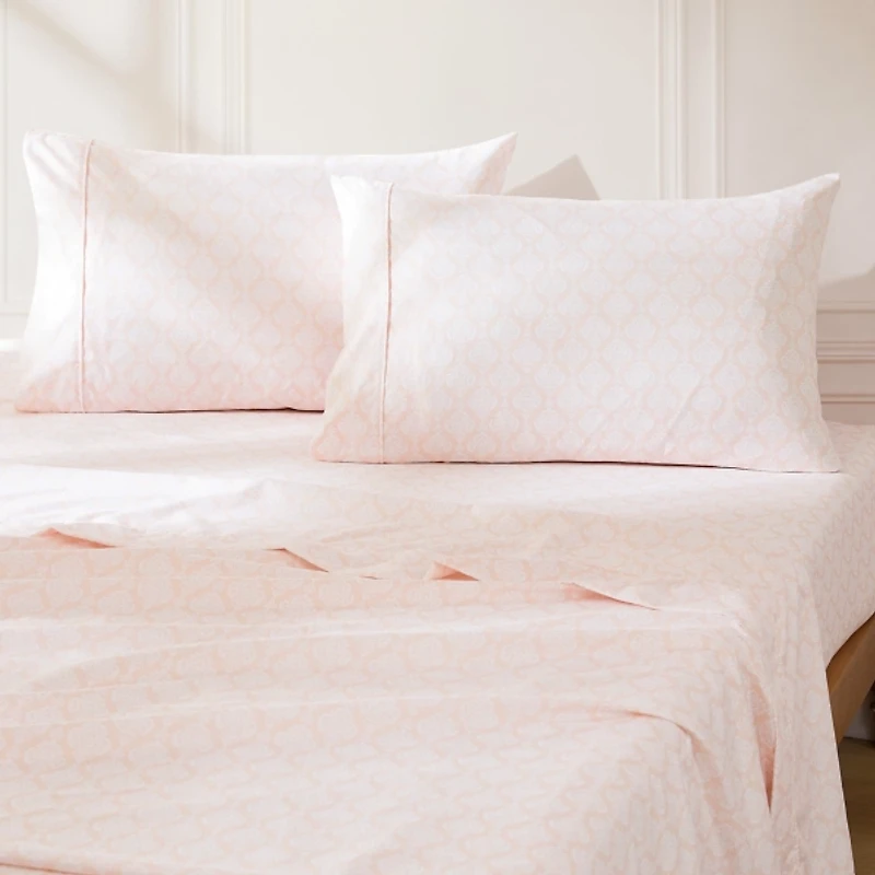 Peach Damask 6-pc. King Sheet Set