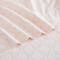 Peach Damask 6-pc. King Sheet Set