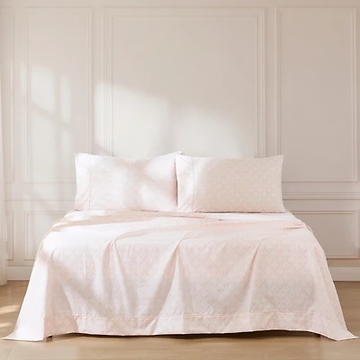 Peach Damask 6-pc. Queen Sheet Set